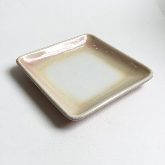 Vintage Heath Ceramics 1980s Pink Peach Rose Ombre Tapas Bread Square Dish Plate - Picture 2 of 8